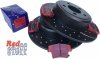 Tylne CERAMICZNE klocki RedStuff + WIERCONE NACINANE tarcze hamulcowe EBC seria GD Lancia Thema