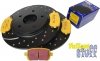 Tylne klocki YellowStuff + NAWIERCANE NACINANE tarcze hamulcowe 305mm EBC seria GD Dodge Caravan 2008-
