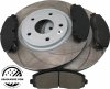 Przednie klocki + NACINANE tarcze hamulcowe 330mm SILVER Chrysler Voyager 2020-