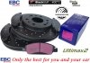 Przednie klocki Ultimax2 + NAWIERCANE NACINANE tarcze hamulcowe 330mm EBC seria GD Chevrolet Tahoe 2009-