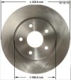 Klocki oraz tarcze hamulcowe tylne 328mm Volkswagen Routan 2012-