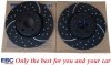 Przednie CERAMICZNE klocki RedStuff + NAWIERCANE NACINANE tarcze hamulcowe 320mm EBC seria GD Ford Escape AWD 2013-