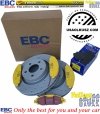 Przednie klocki YeloowStuff + NAWIERCANE NACINANE tarcze hamulcowe 320mm EBC seria GD Ford Mustang 2015-