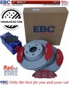 Przednie klocki RedStuff + NAWIERCANE NACINANE tarcze hamulcowe 320mm EBC seria GD Ford Mustang 2015-