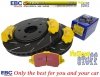 Przednie klocki YellowStuff + NACINANE tarcze hamulcowe 302mm EBC seria USR Volkswagen Routan -2012