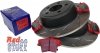 Tylne CERAMICZNE klocki RedStuff + NACINANE NIE WENTYLOWANE tarcze hamulcowe EBC seria USR Lancia Thema RWD 3,6 V6