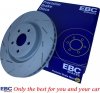 Przednie klocki YellowStuff + NACINANE tarcze hamulcowe 380mm EBC seria USR Jeep Grand Cherokee SRT 2012-
