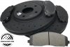 Przednie klocki + WIERCONE NACINANE tarcze hamulcowe 330mm GEOMET Volkswagen Routan 2012-