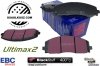 Przednie klocki Ultimax2 + tarcze hamulcowe 330mm EBC seria Premium Chrysler Voyager Town Country 2012-