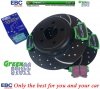 Tylne klocki GreenStuff + WIERCONE NACINANE tarcze hamulcowe EBC seria GD Chrysler 300C