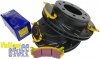 Tylne klocki YellowStuff + NACINANE tarcze hamulcowe EBC seria USR Chevrolet Avalanche 2500 2002-2003