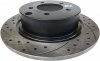 Tylna WIERCONA nacinana tarcza hamulcowa 302mm BLACK Jeep Patriot