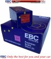 Przednie CERAMICZNE klocki RedStuff + NACINANE tarcze hamulcowe 293mm EBC serii USR Ford Mustang 2005-2010
