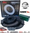 Tylne klocki HAWK LTS + tarcze hamulcowe DBA seria 4000 T3 RAM 1500 DT 2019-
