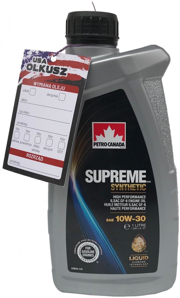 Olej silnikowy syntetyczny SUPREME Petro Canada 10W30 1l