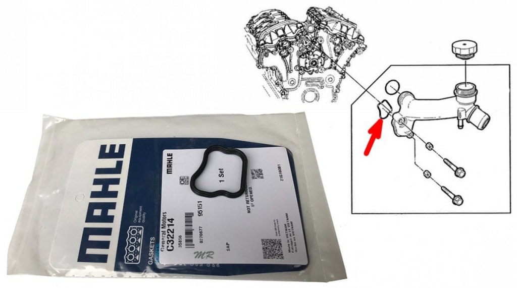 Uszczelka króćca kolektora wodnego Suzuki XL-7 XL7 3,6 V6