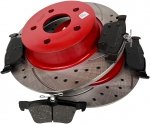 Tylne klocki + WIERCONE tarcze hamulcowe ATM 280mm Ford Escape 2013-2016