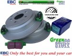 Tylne klocki GreenStuff + tarcze hamulcowe EBC seria Premium Honda Odyssey 2005-2010