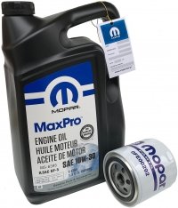 Filtr + olej MOPAR MaxPro 10W30 Chrysler 300C V6 -2008 