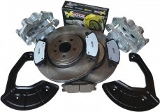 Przednie klocki POWERSTOP Z26 + zaciski + tarcze hamulcowe 370mm Dodge Charger