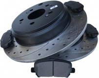 Tylne klocki + WIERCONE tarcze hamulcowe Acura ZDX