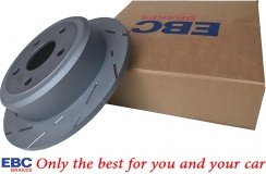 Tylna NACINANA tarcza hamulcowa EBC seria USR Jeep Wrangler JK 2007-2018