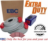 Przednie klocki EXTRA DUTY ED + tarcze hamulcowe EBC seria PREMIUM Dodge RAM 1500 2006-
