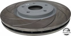 Przednia NACINANA wentylowana tarcza hamulcowa 330mm SILVER Dodge Caravan 2012-