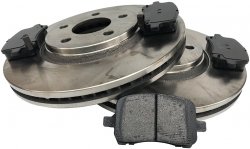 Przednie klocki + tarcze hamulcowe 296mm zacisk 1-tłok Chevrolet HHR 2008-2010