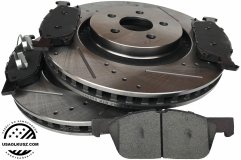 Przednie klocki + WIERCONE tarcze hamulcowe 345mm Lincoln Nautilus FWD