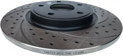 Tylna WIERCONA nacinana tarcza hamulcowa 328mm BLACK Fiat Freemont 2012-