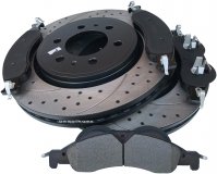 Przednie klocki + WIERCONE tarcze hamulcowe Ford Expedition 2007-2010
