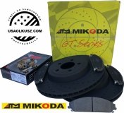 Klocki + przednie WIERCONE NACINANE tarcze hamulcowe 345mm BLACK Dodge Magnum