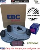 Przednie klocki Ultimax2 + WIERCONE NACINANE tarcze hamulcowe 320mm EBC seria GD Dodge Charger RWD V6