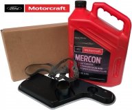 Filtr oleju oraz syntetyczny olej Motorcraft MERCON V automatycznej skrzyni biegów 5R55 Mercury Mountaineer 2002-