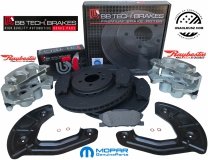 Przednie klocki + zaciski + tarcze hamulcowe zestaw konwersji do tarcz 370mm Lancia Thema 2011-