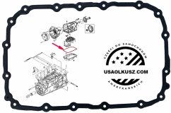 Metalowo-gumowa uszczelka misy oleju skrzyni biegów 6L50 Cadillac CTS 2008-2015