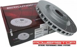 Przednia WIERCONA NACINANA tarcza hamulcowa 325mm POWERSTOP EVOLUTION Chevrolet Corvette 2005-2013 JL9 GM Brake Code