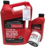 Filtr + olej Motorcraft 5W30 SYNTHETIC BLEND Ford Fusion 2,0 2013-