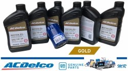 Filtr + olej silnikowy ACDelco Gold Synthetic Blend 5W30 API SP GF-6 Chevrolet Equinox V6 2011-