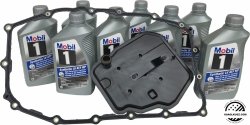 Filtr uszczelka olej Mobil1 Synthetic LV ATF HP DEXTRON skrzyni biegów 8L90 Chevrolet Silverado 1500 2015-