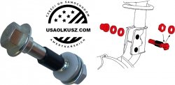 Śruba regulacji kąta pochylenia koła mimośród 14mm  Chrysler PT Cruiser