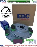 Przednie klocki GreenStuff + WIERCONE NACINANE tarcze hamulcowe 320mm EBC seria GD Dodge Challenger RWD V6