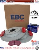 Tylne CERAMICZNE klocki RedStuff + tarcze hamulcowe 320mm EBC seria PREMIUM Ford Mustang 2015-