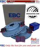 Tylne CERAMICZNE klocki RedStuff + NACINANE tarcze hamulcowe 350mm EBC seria USR Chrysler 300C SRT