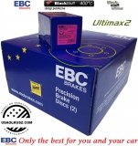 Tylne klocki Ultimax2 + NACINANE WENTYLOWANE tarcze hamulcowe EBC seria USR Chrysler 300C