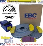Przednie klocki YellowStuff + NAWIERCANE NACINANE tarcze hamulcowe 330mm EBC seria GD Lancia Voyager 2012-