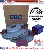 Tylne CERAMICZNE klocki RedStuff + tarcze hamulcowe 350mm EBC seria PREMIUM Dodge Challenger SRT Hellcat Scat Pack
