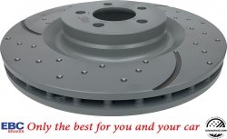 Przednia NAWIERCANA NACINANA tarcza hamulcowa 360mm EBC seria GD Chrysler 300C SRT