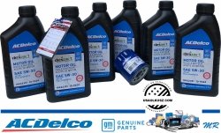 Filtr + olej silnikowy 5W30 Dexos1 Gen3 Full Synthetic API SP ACDelco Chevrolet SSR